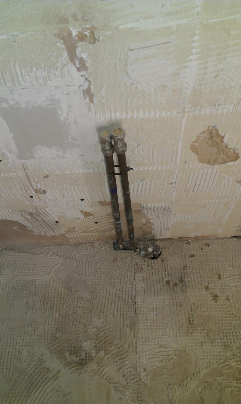 Iso valves fitted to sink feed pipes