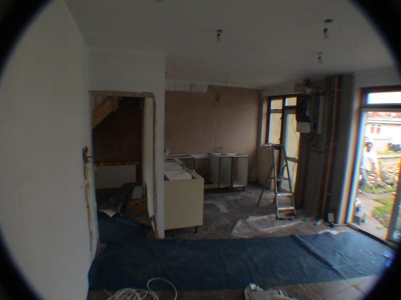 Kitchen expose after knocking wall down