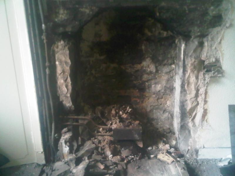 Kitchen Fireplace Demolition