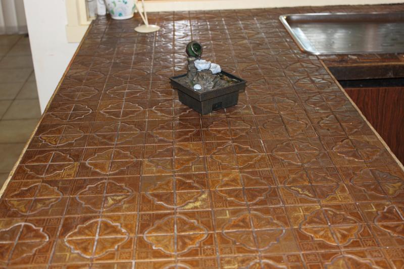 Kitchen tile upclose