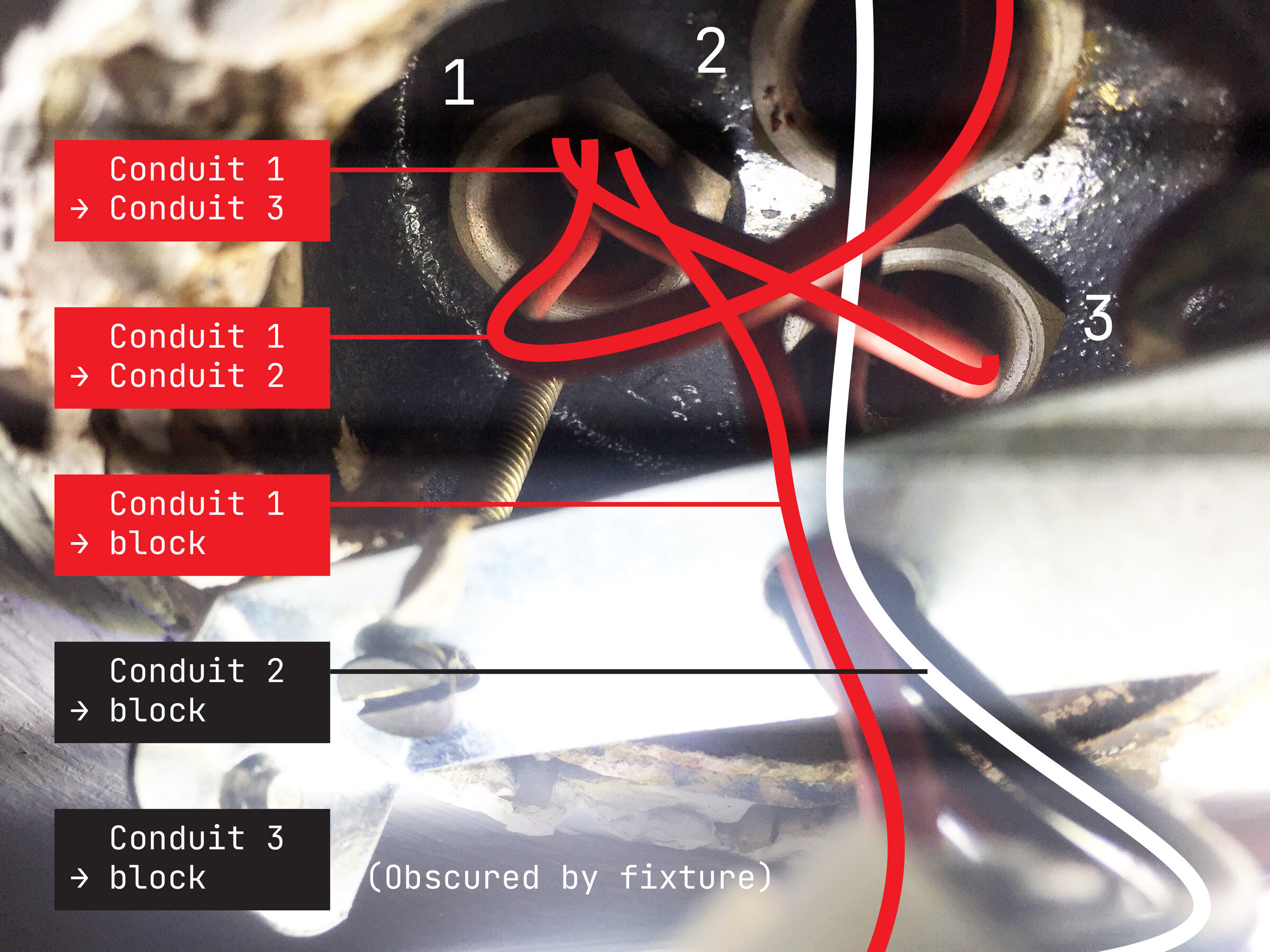 Labelled conduit wires