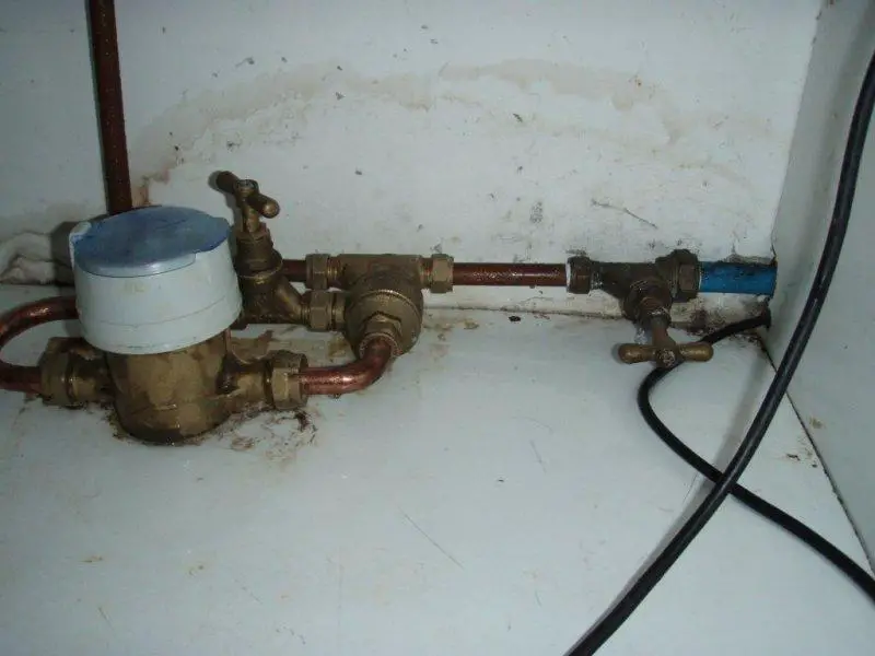 Leak by mains water supply