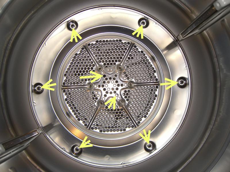 location of bolts to remove