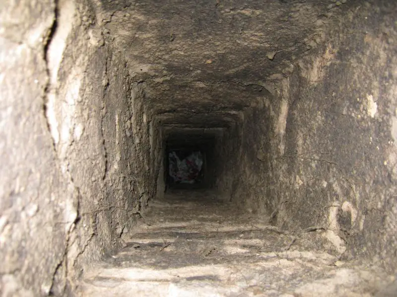 Looking down the cavity