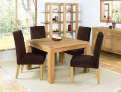Lyon Oak 110cm End Extension Table & 4 Standar