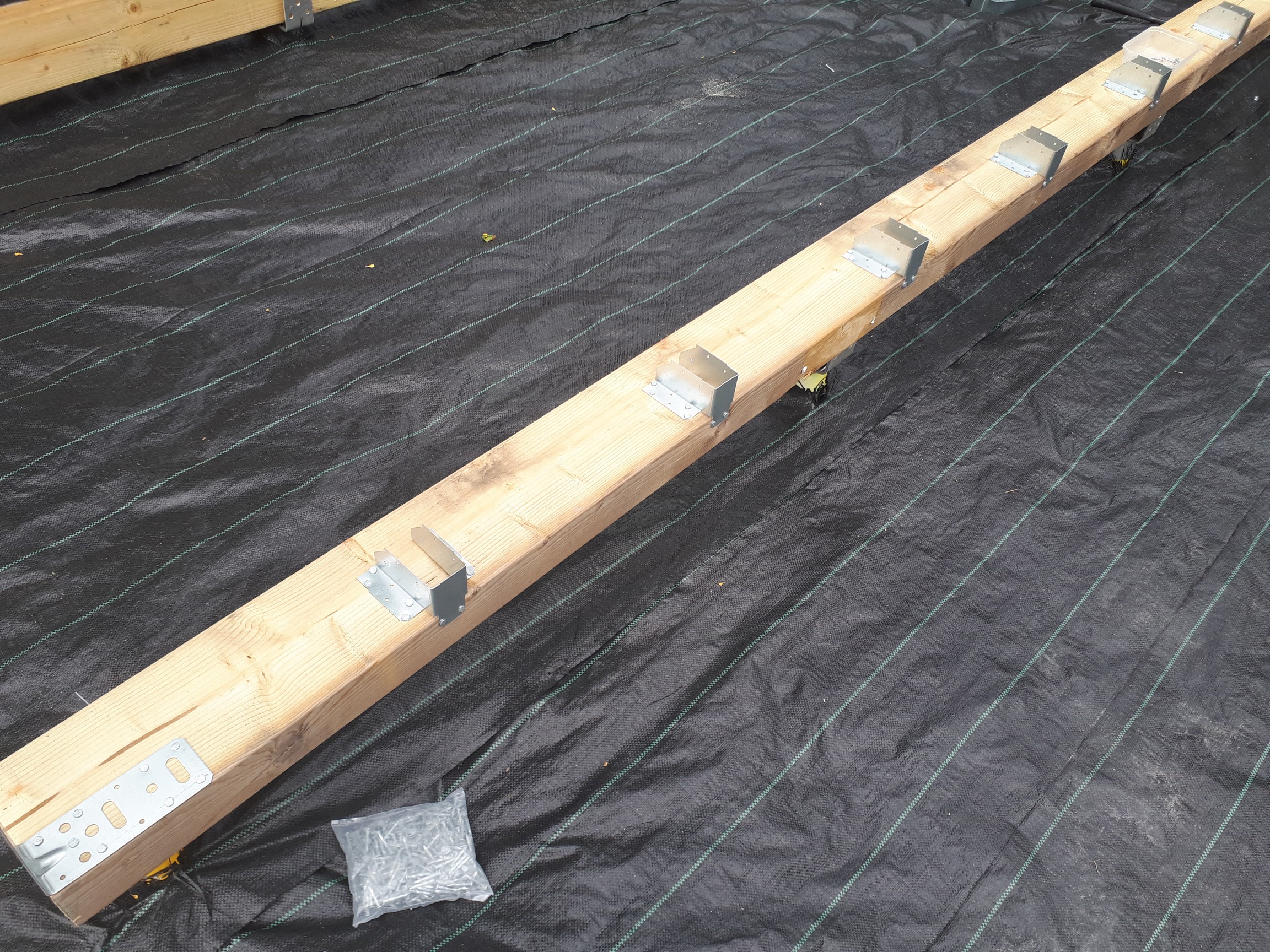 main 3x6 beam with hangers