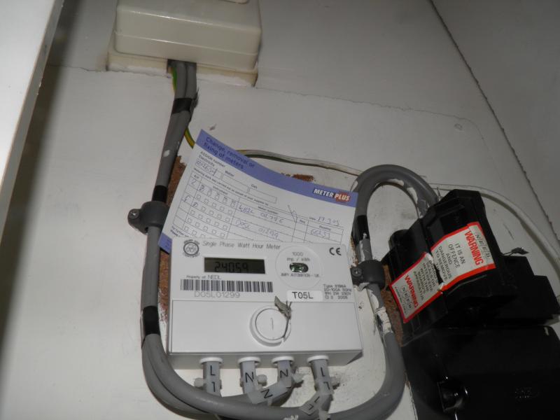 Meter in ground floor entrance