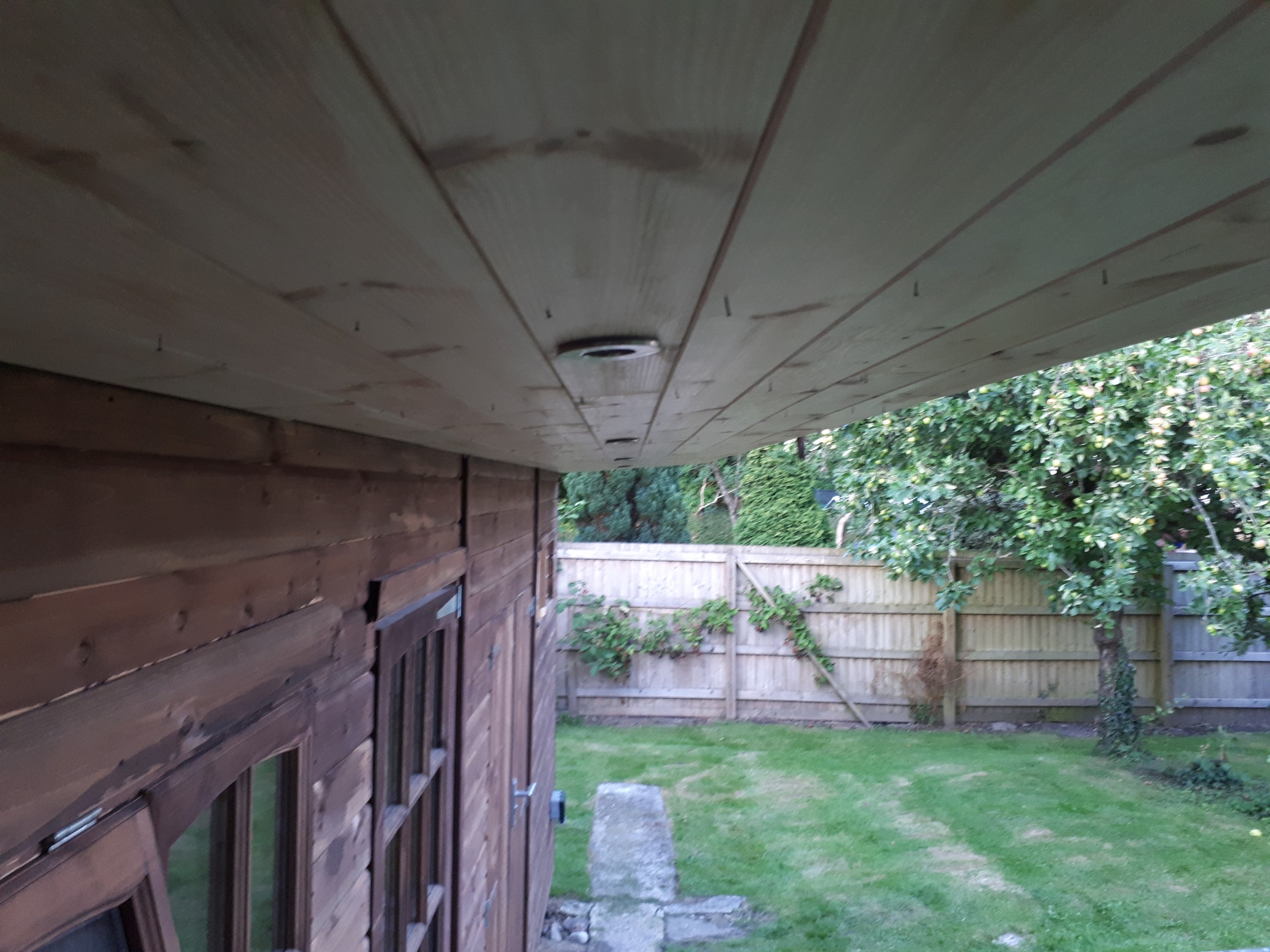 nail heads left proud in case I need to remove a panel