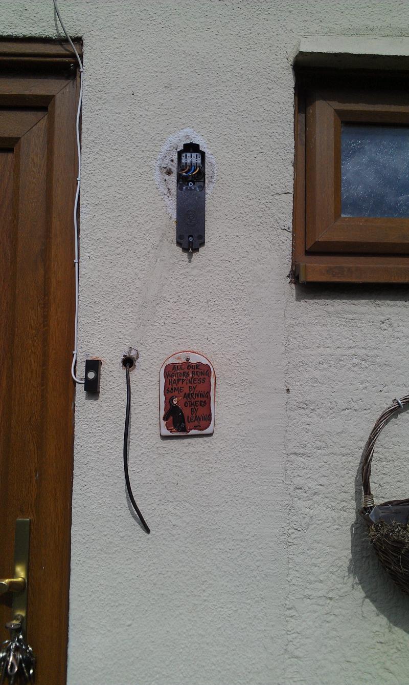 New Outside Light & Doorbell cables