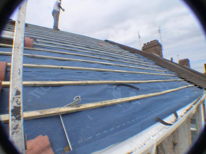 New Roof being put on the house