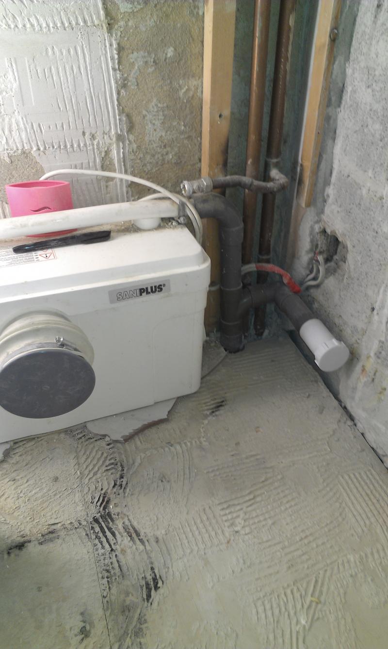 Old sink waste capped off