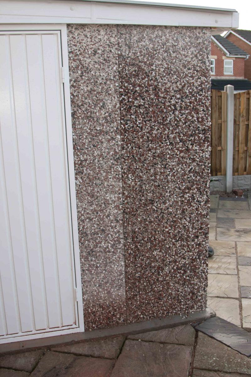 Outside of 1 leaky panel