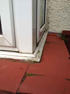 Outside of left corner