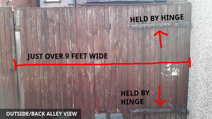 Outside view from alley