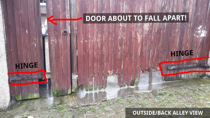 Outside view from alley