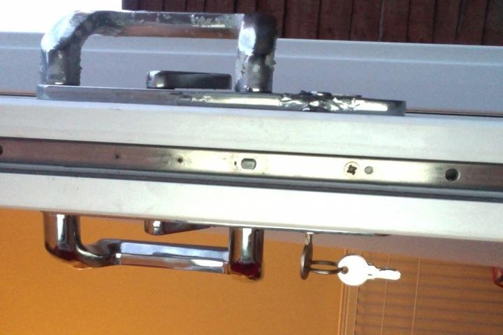 Patio door lock button