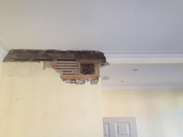 Pic1 - roof beams in old partion wall