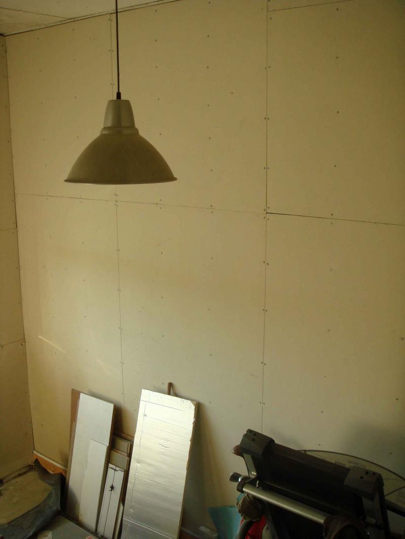 Plasterboarded wall
