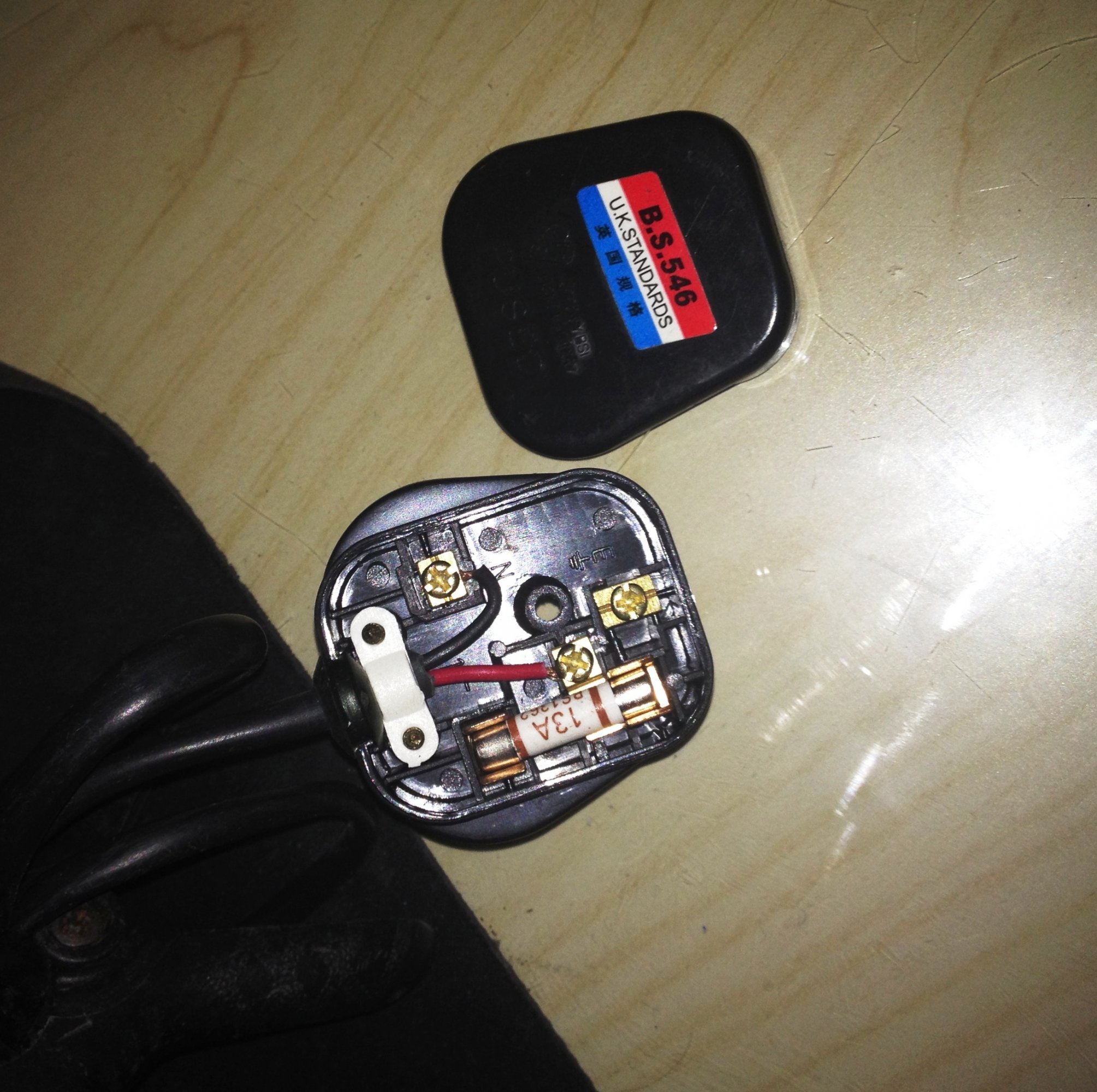 Plug with old colour wiring