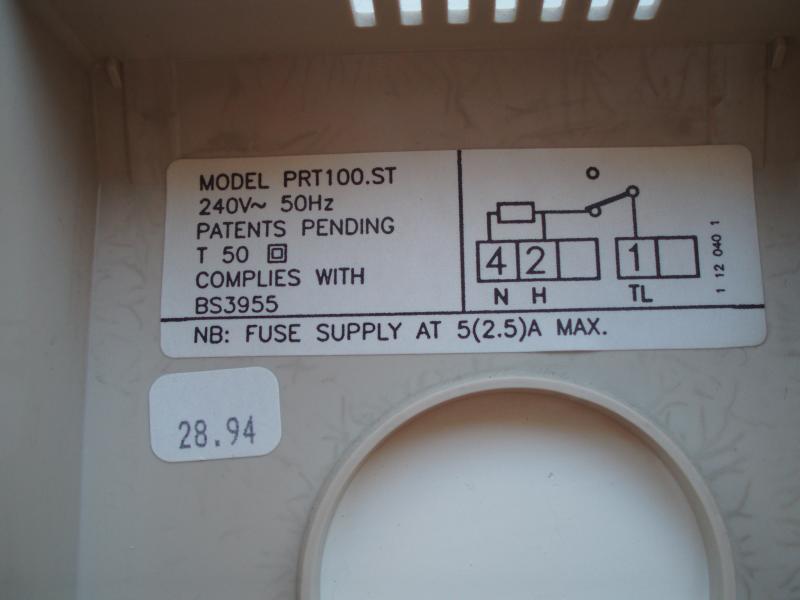Potterton PRT100 wiring diagram
