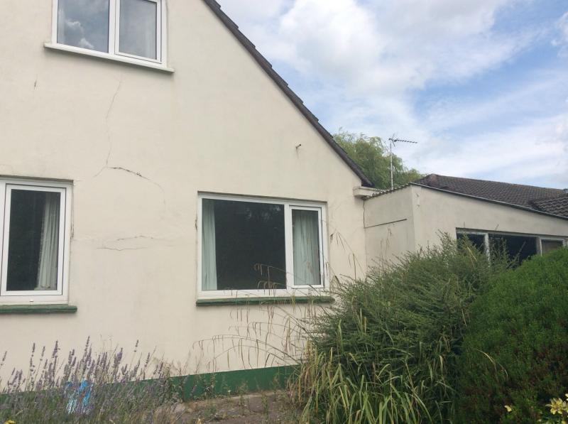 Rear of house - garage to right