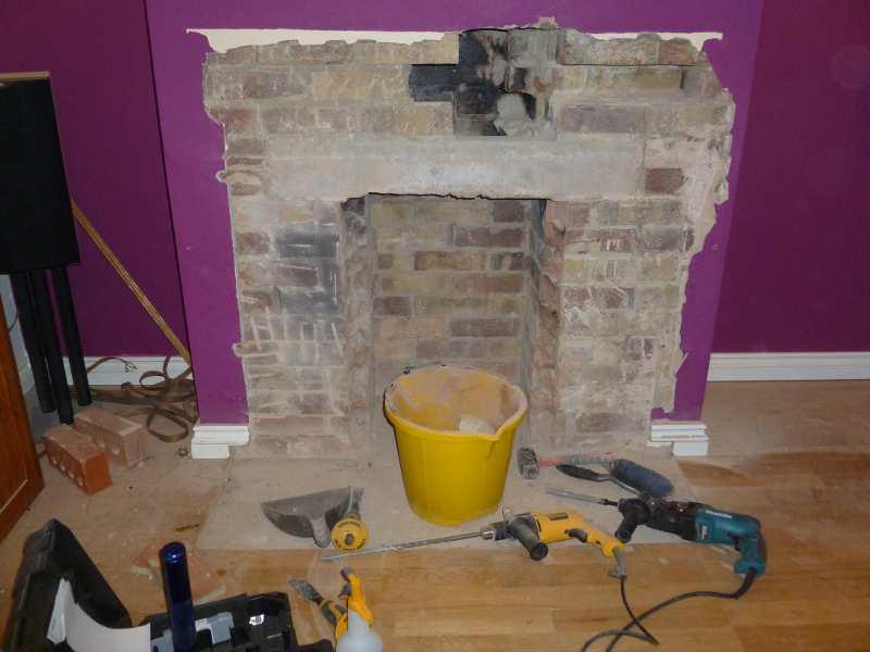 Removing some bricks.