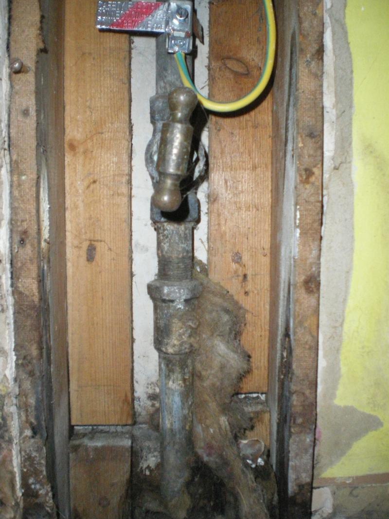 Rising main and stop cock