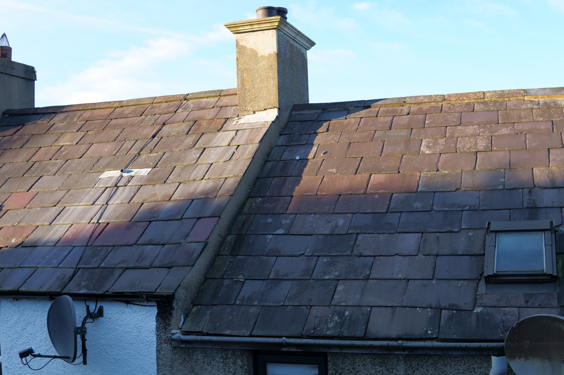 Roof and neighbours wall
