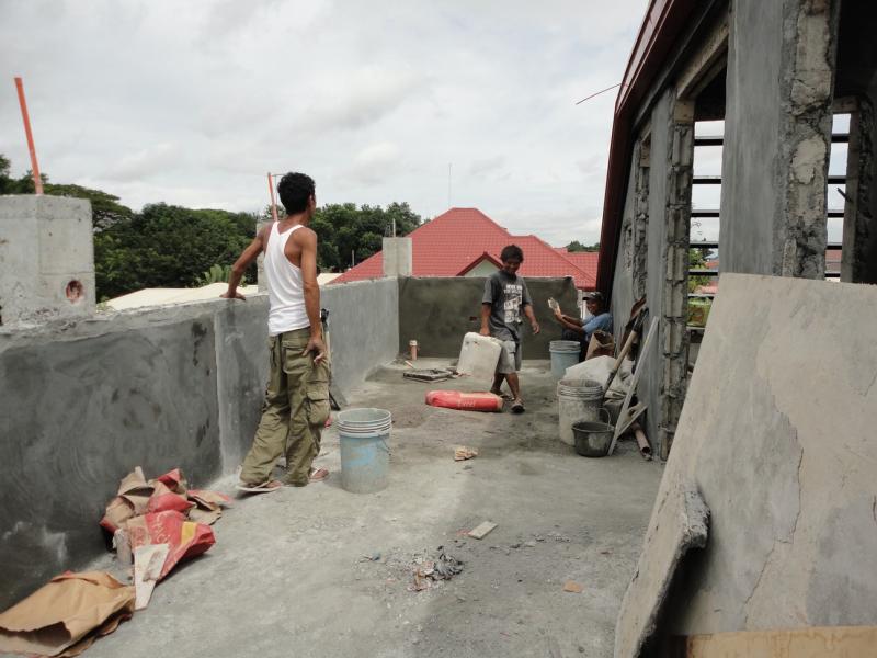 Roof garden being rendered.