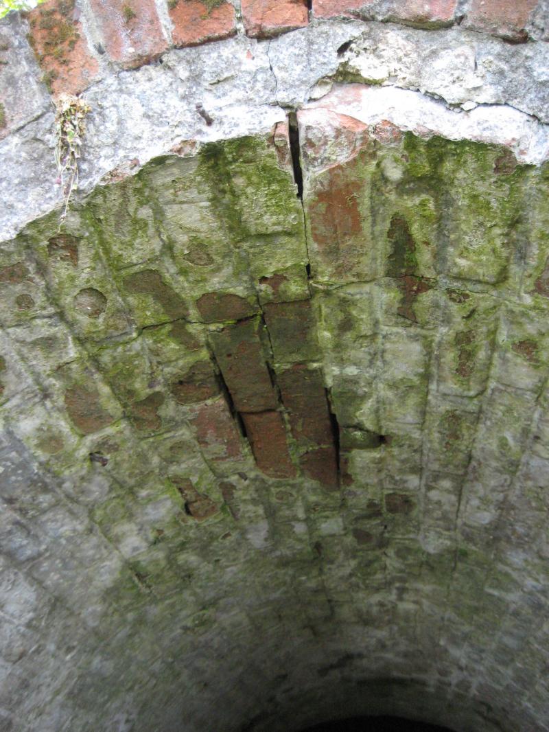 Roof Showing Crack and where pointing is needed