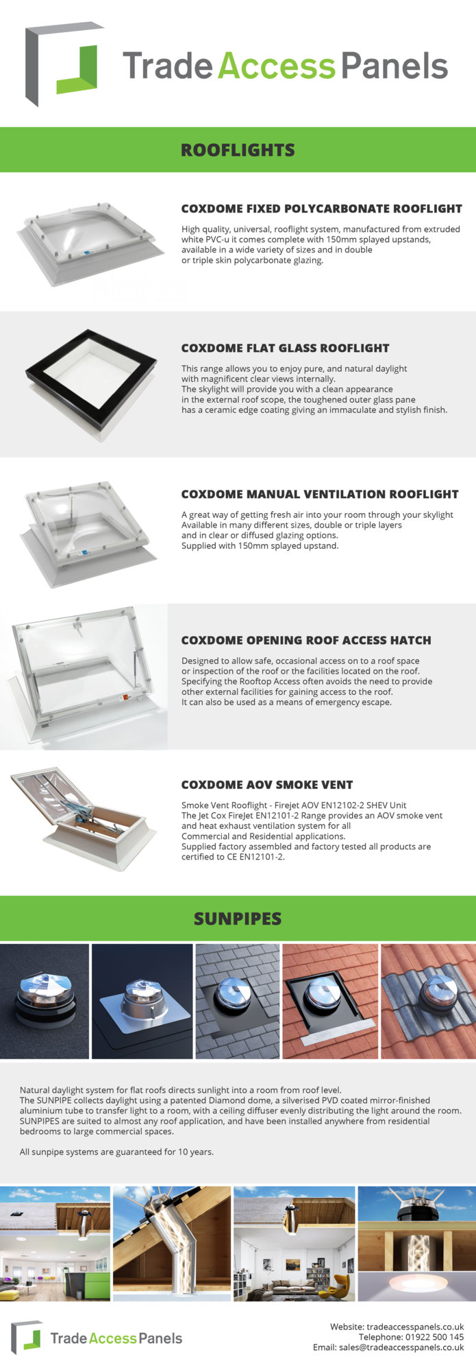 Rooflights-sunpipes