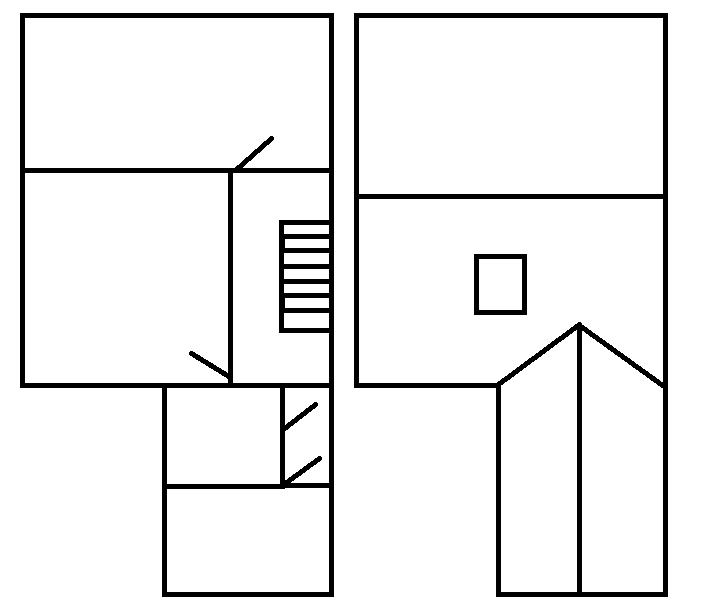 Rough sketch of upstair plan + roof