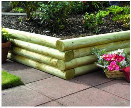 Rounded edge log sleeper