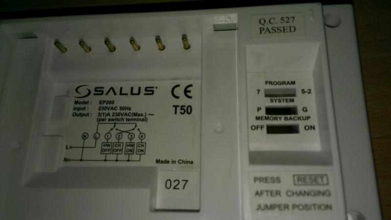Salus EP200 wiring diagram
