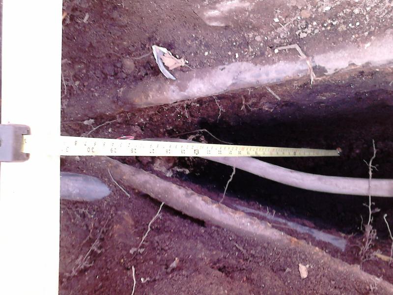 Service pipes outside