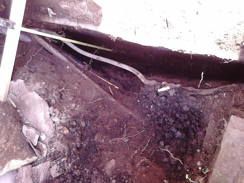 Service pipes outside