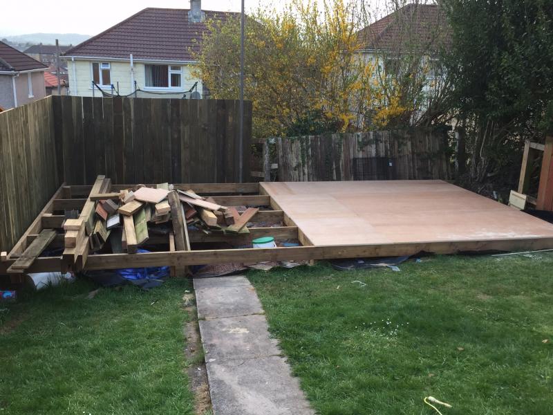 Shed floor and new fencing