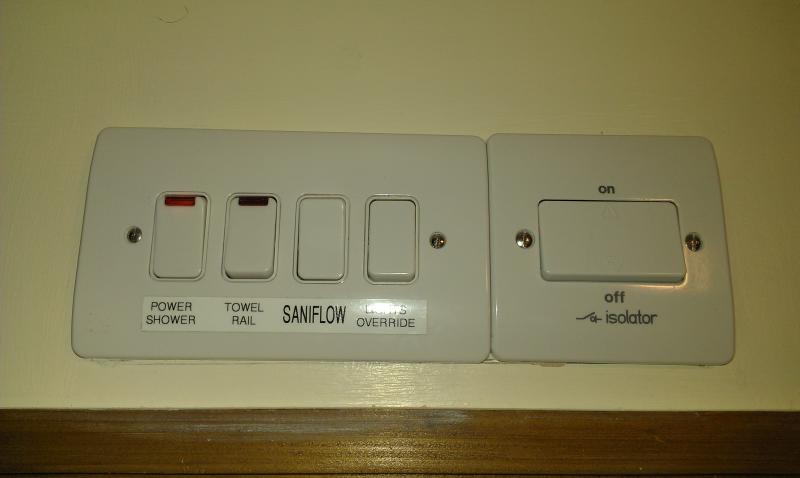 Shower room switches