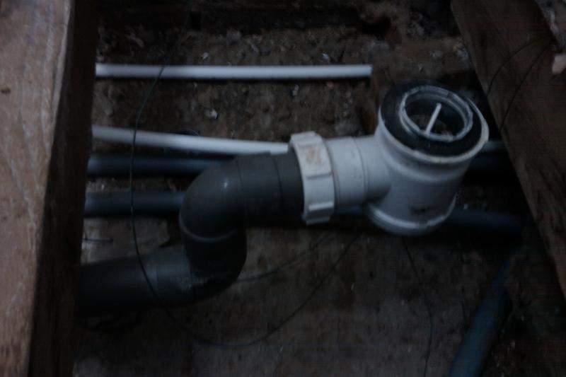shower waster pipe into horizontal toilet waste DIYnot Forums