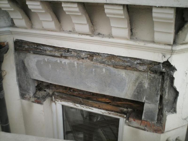 Slate lintol on its side