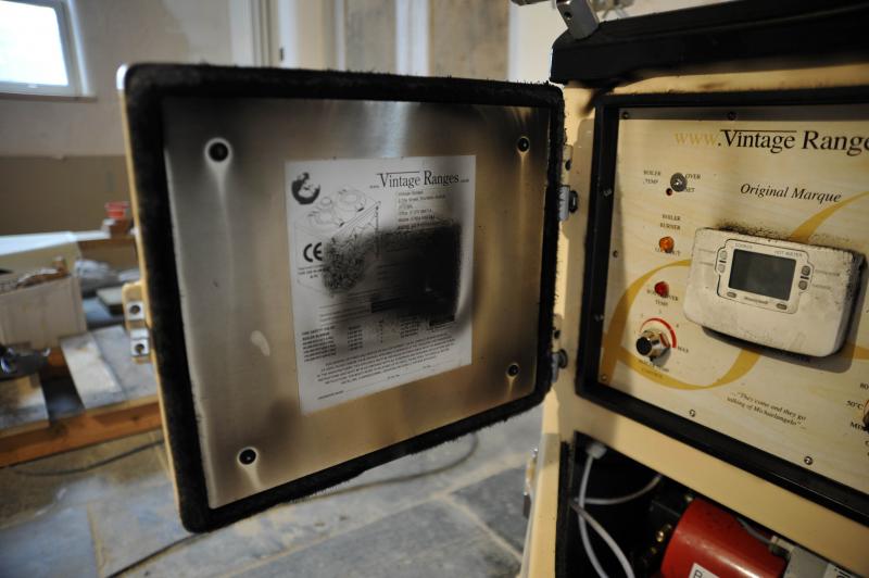 Smoke damage to control panel door