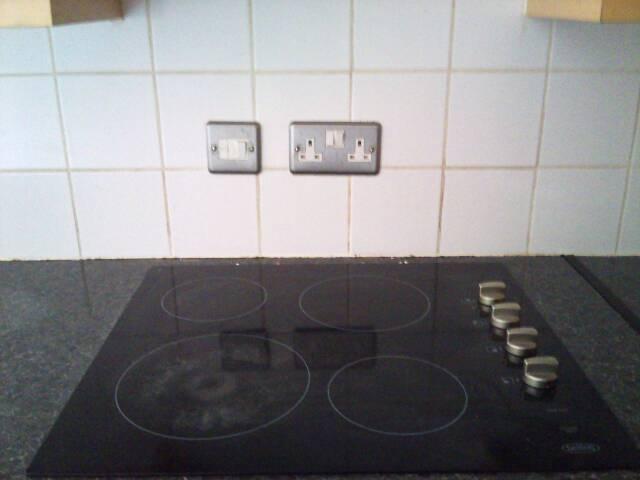 socket and spur directly above the electric hub.