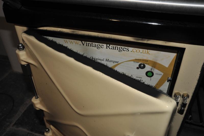 Soot on one of the range doors