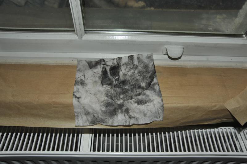 Soot on windows upstairs!