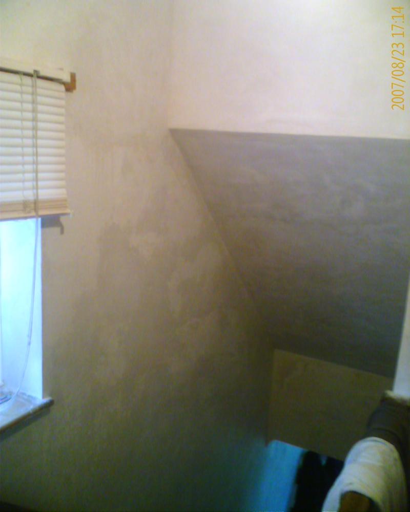 stairwell and boxed in area.