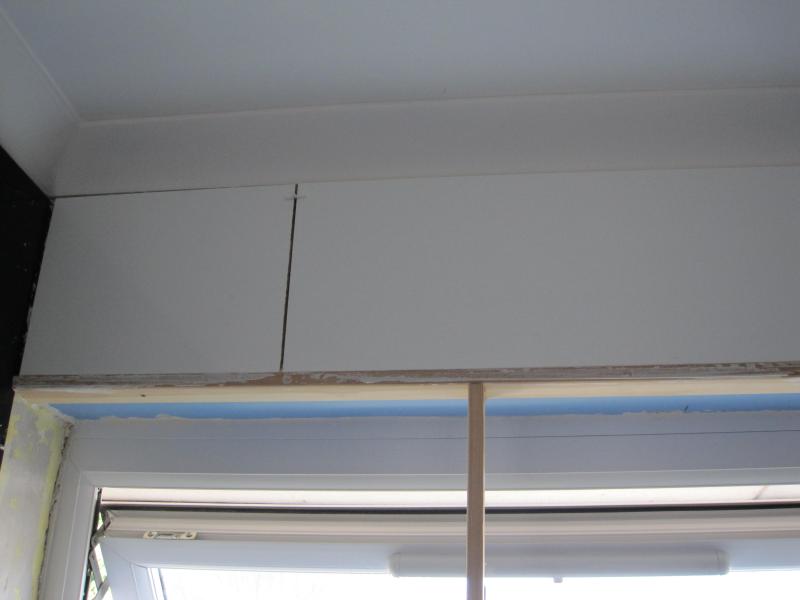 supporting tiles over the window