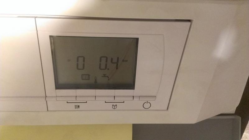 System pressure according to boiler