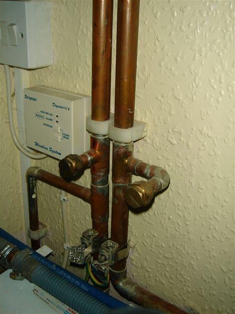 The heating pipe work