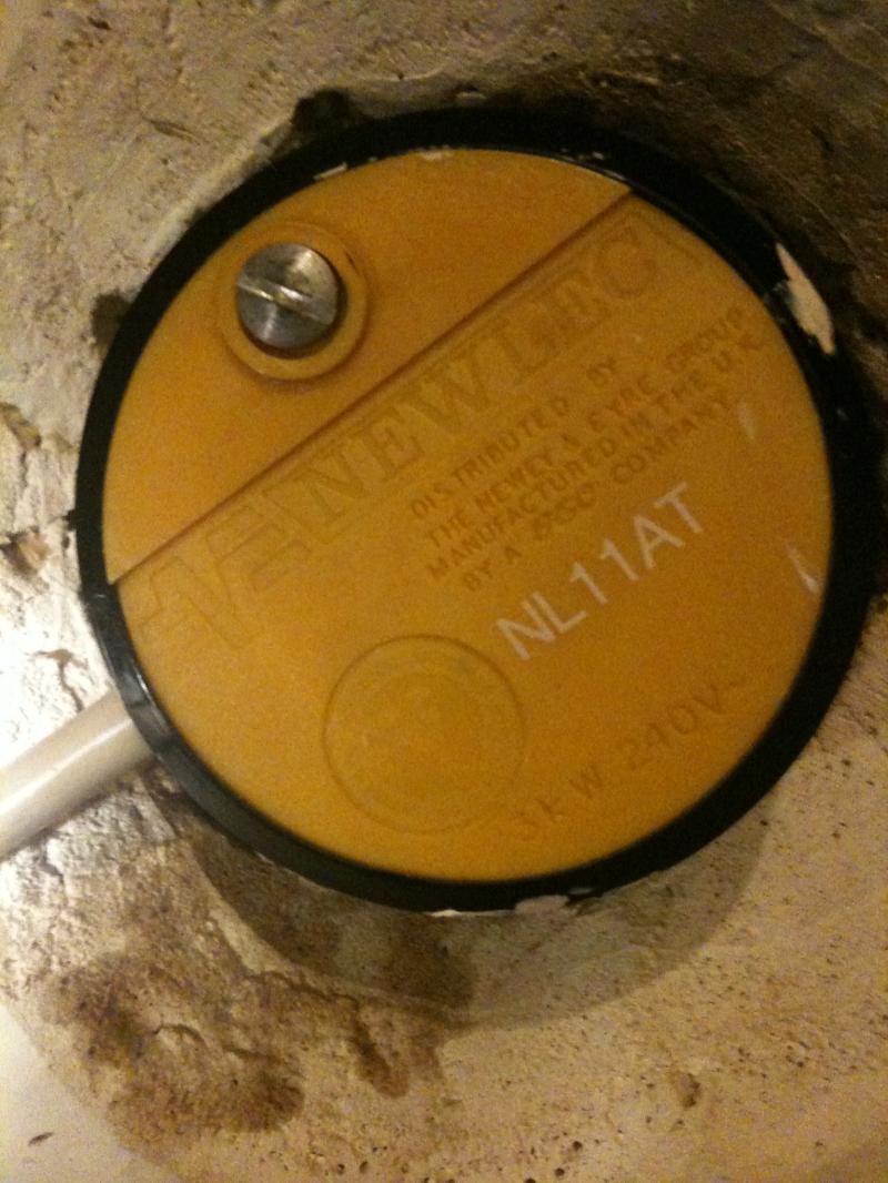 The input at the top of the tank