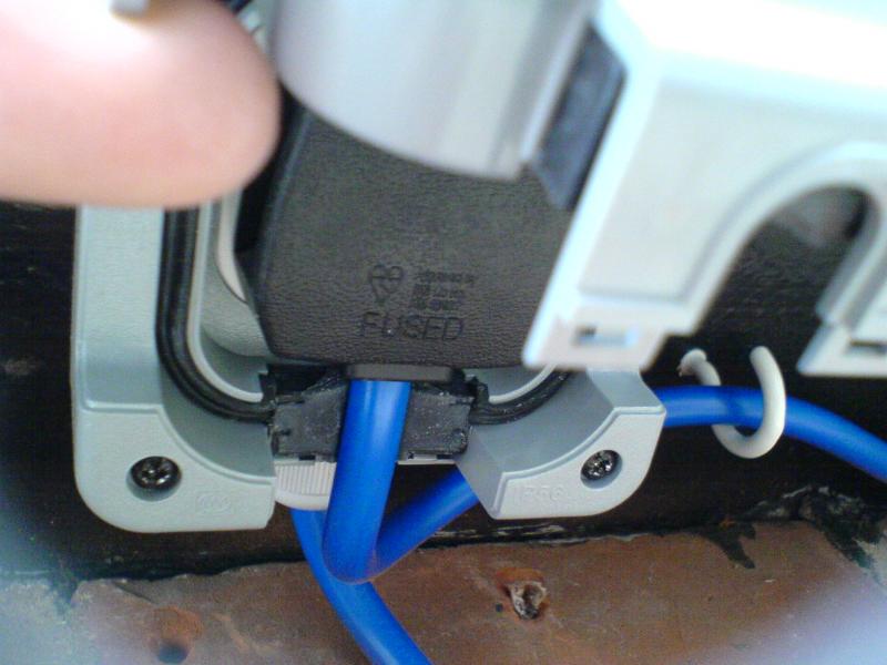 The plug for the outside christmas lights